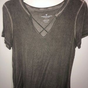 AE cross neck shirt